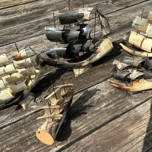 Model Ships with Lamp